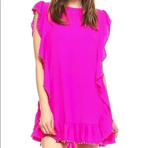 Hot Pink Studded TCEC Dress